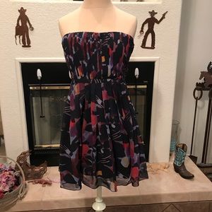 Strapless floral dress